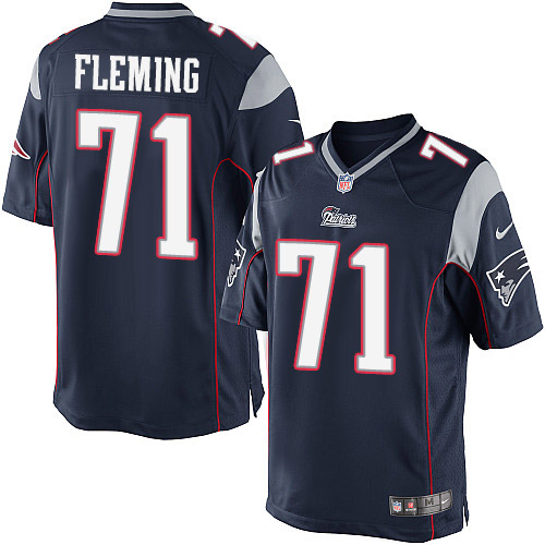 Men's Limited Cameron Fleming Nike Jersey Navy Blue Home - #71 NFL New England Patriots